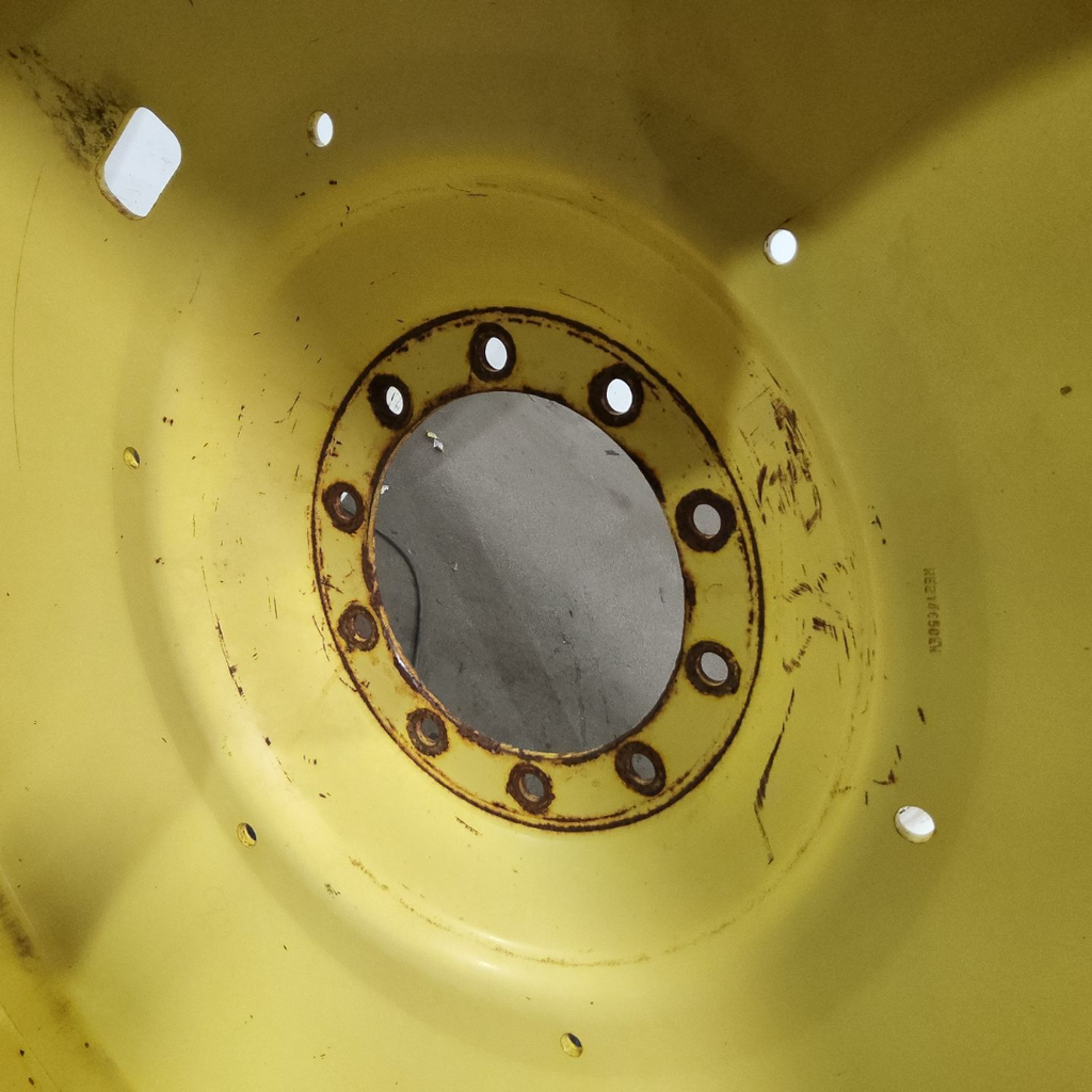 16"W x 46"D, John Deere Yellow 10-Hole Formed Plate , -6.88" Offset