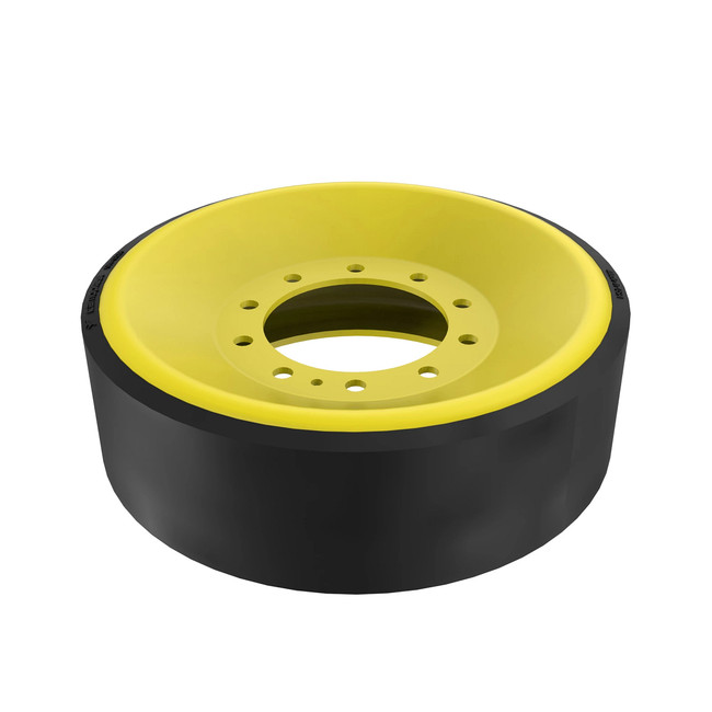 9.7" Wide Idler Wheel for John Deere Rowcrop Tractors Series 9RX, Steel Bolt-On Style, (Rubber)