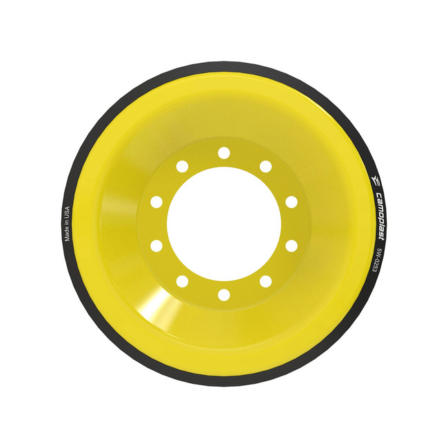 9.7" Wide Idler Wheel for John Deere Rowcrop Tractors Series 9RX, Steel Bolt-On Style, (Rubber)