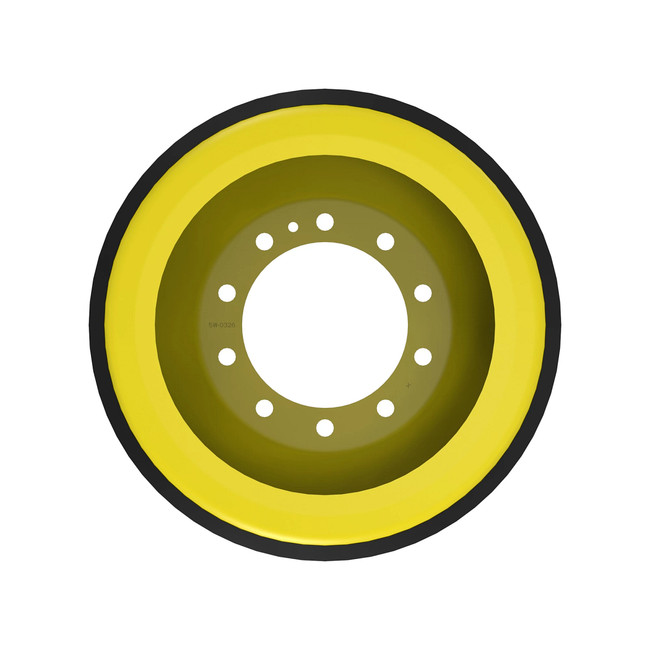 9.7" Wide Idler Wheel for John Deere Rowcrop Tractors Series 9RX, Steel Bolt-On Style, (Rubber)