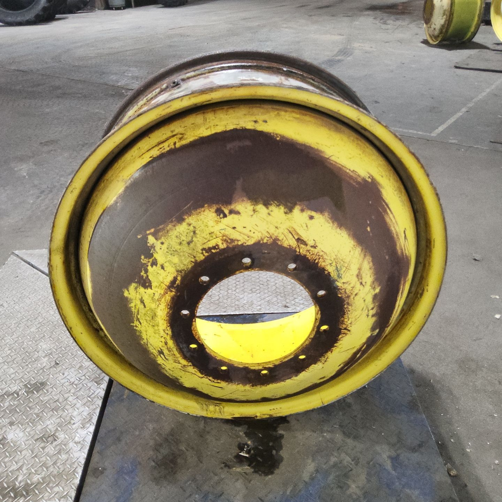 16"W x 38"D, John Deere Yellow 10-Hole Dolly Dual , -15.12" Offset