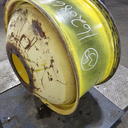 18"W x 38"D, John Deere Yellow 10-Hole Dolly Dual , -15.12" Offset
