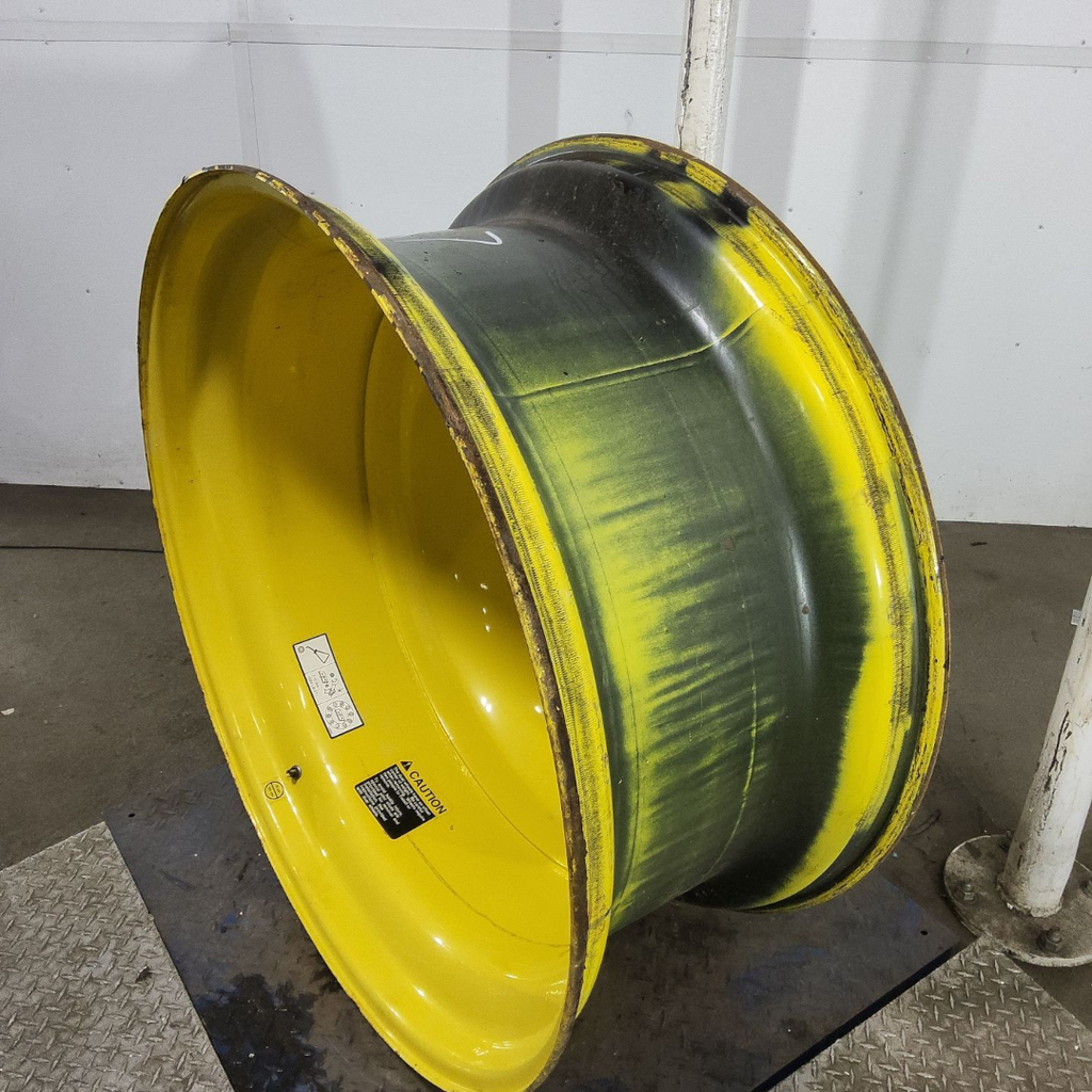 18"W x 42"D, John Deere Yellow 10-Hole Dolly Dual , -13.38" Offset