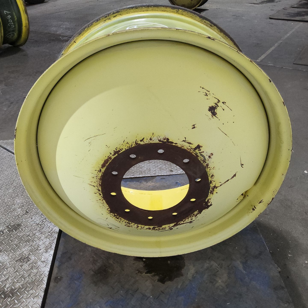 16"W x 38"D, John Deere Yellow 10-Hole Dolly Dual , -13" Offset
