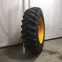 520/85R42 Firestone Radial All Traction 23 R-1 on Hagie Orange 10-Hole Formed Plate Sprayer 55%