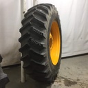 520/85R42 Firestone Radial All Traction 23 R-1 on Hagie Orange 10-Hole Formed Plate Sprayer 70%