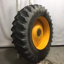 520/85R42 Firestone Radial All Traction 23 R-1 on Hagie Orange 10-Hole Formed Plate Sprayer 70%