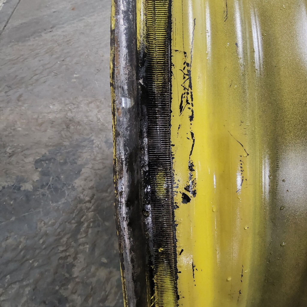 23"W x 42"D, John Deere Yellow 10-Hole Formed Plate , -13.88" Offset