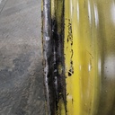 23"W x 42"D, John Deere Yellow 10-Hole Formed Plate , -13.88" Offset