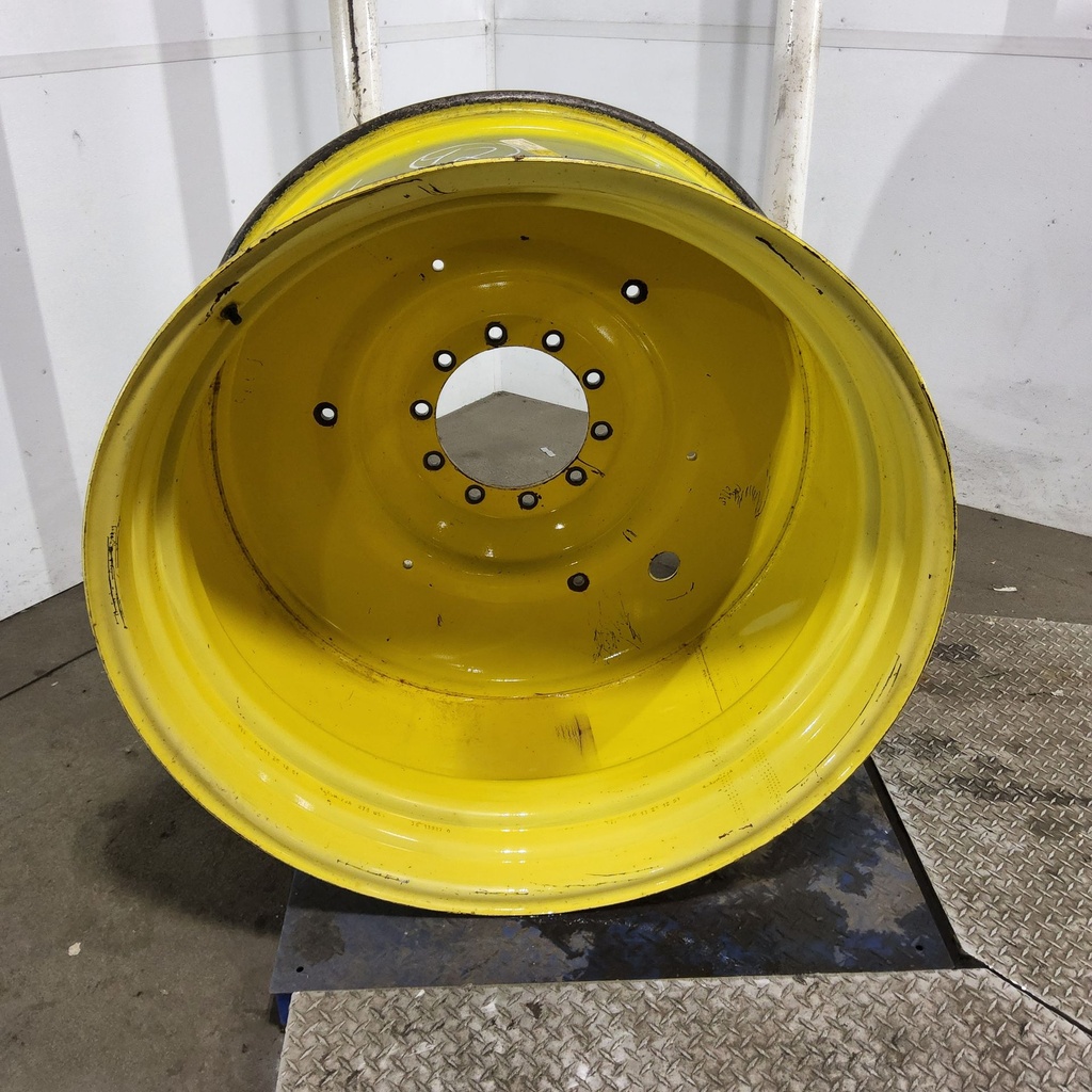 23"W x 42"D, John Deere Yellow 10-Hole Formed Plate , -13.88" Offset