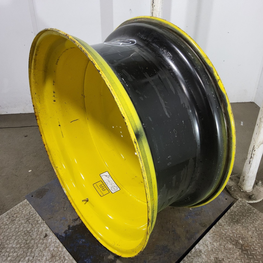 18"W x 42"D, John Deere Yellow 20-Hole Dolly Dual , -15" Offset