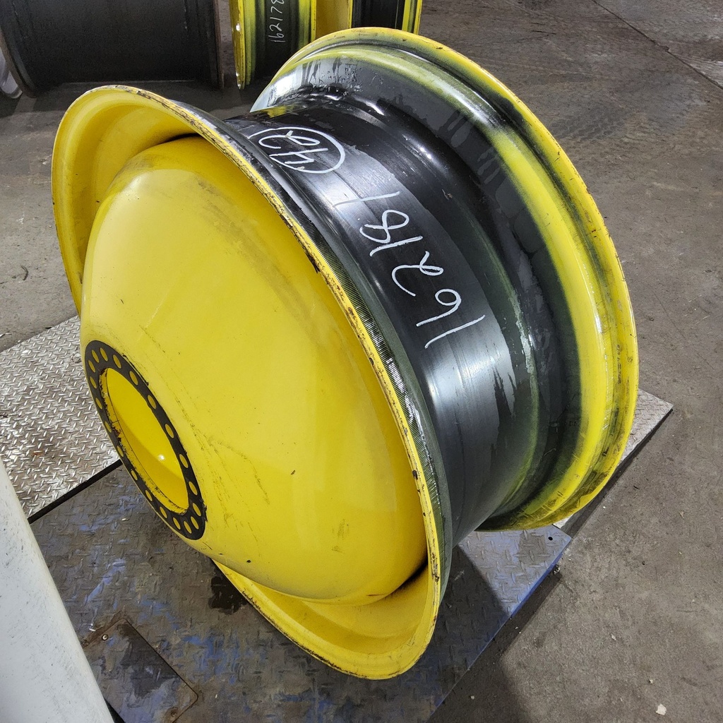 18"W x 42"D, John Deere Yellow 20-Hole Dolly Dual , -15" Offset