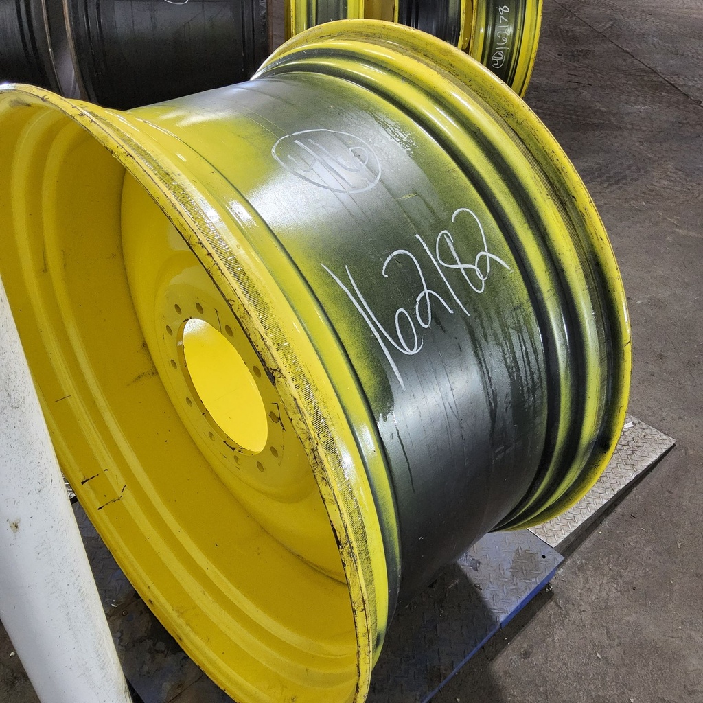 25"W x 46"D, John Deere Yellow 12-Hole Formed Plate , -5.62" Offset