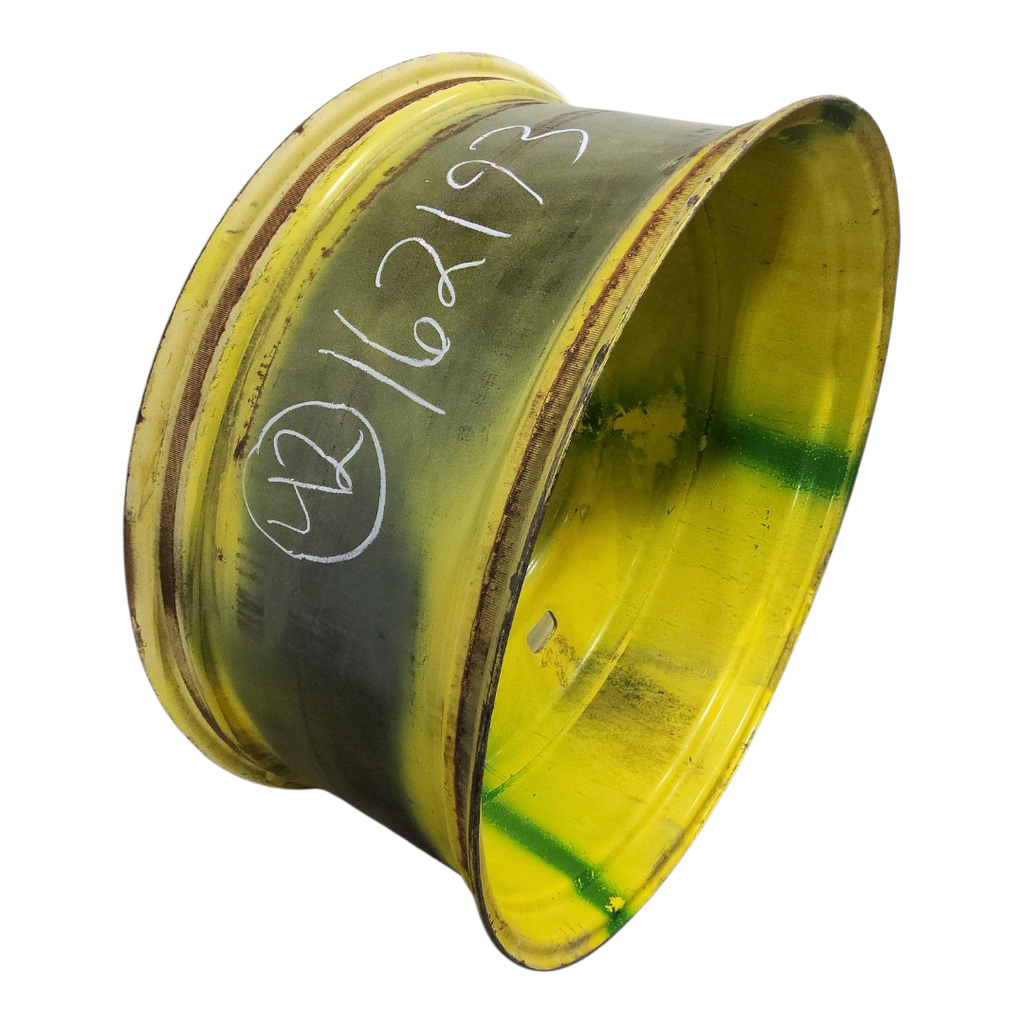 18"W x 42"D, John Deere Yellow 10-Hole Formed Plate , -8.88" Offset