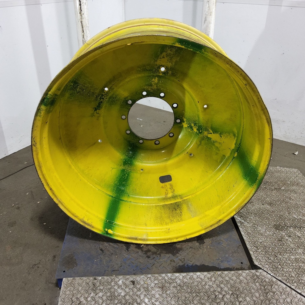 18"W x 42"D, John Deere Yellow 10-Hole Formed Plate , -8.88" Offset