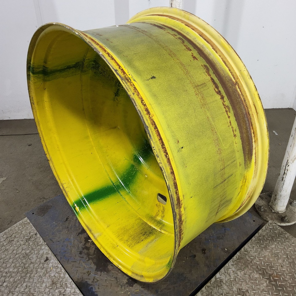 18"W x 42"D, John Deere Yellow 10-Hole Formed Plate , -8.88" Offset