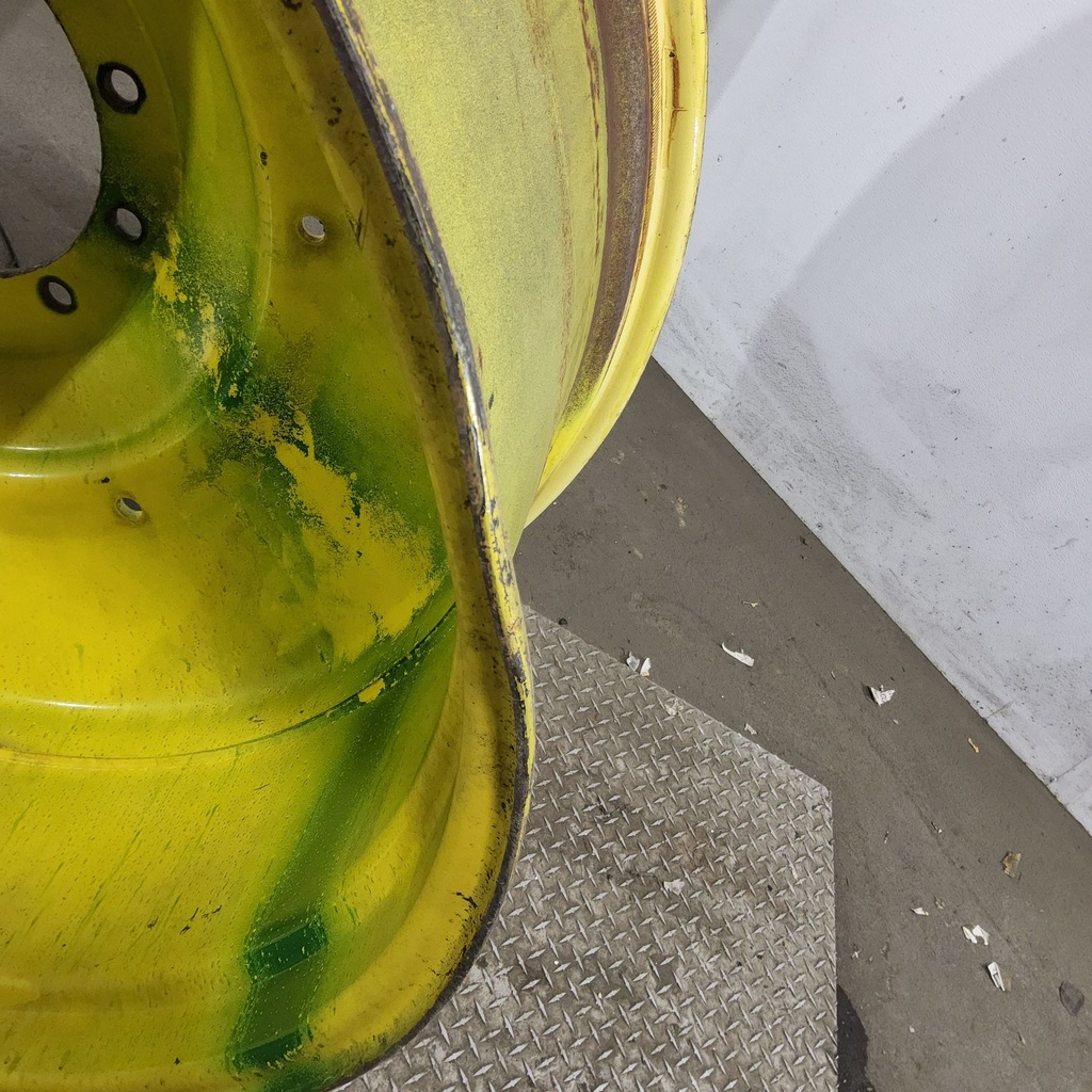 18"W x 42"D, John Deere Yellow 10-Hole Formed Plate , -8.88" Offset