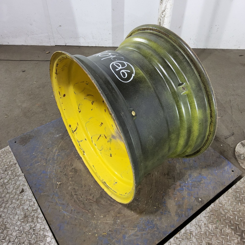 16"W x 26"D, John Deere Yellow 8-Hole Formed Plate , 4.12" Offset