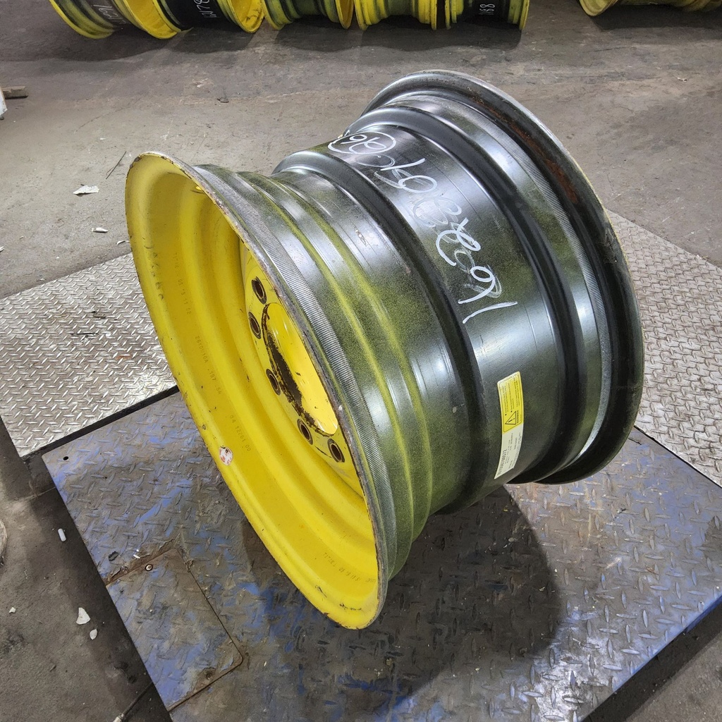 16"W x 26"D, John Deere Yellow 8-Hole Formed Plate , 4.12" Offset