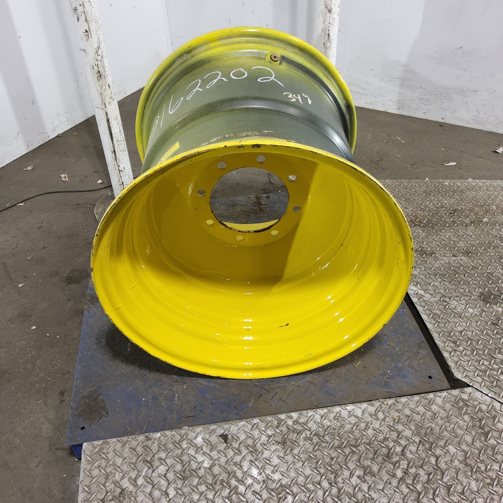 25"W x 26"D, John Deere Yellow 8-Hole Formed Plate , -0.62" Offset