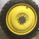 320/90R46 Firestone Radial 9000 R-1W on John Deere Yellow 10-Hole Bubble Disc 35%