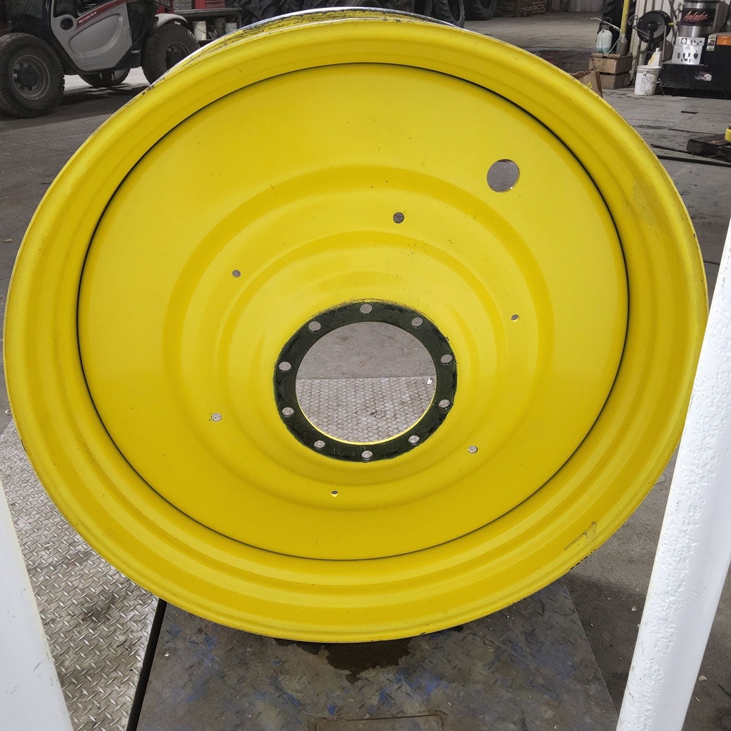15"W x 50"D, John Deere Yellow 10-Hole Formed Plate , -6.62" Offset