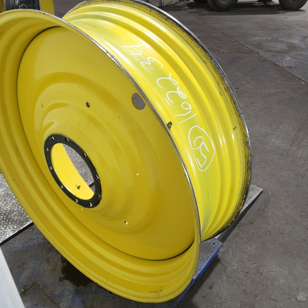 15"W x 50"D, John Deere Yellow 10-Hole Formed Plate , -6.62" Offset