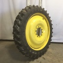 320/90R46 Firestone Radial 9000 R-1W on John Deere Yellow 10-Hole Bubble Disc 55%