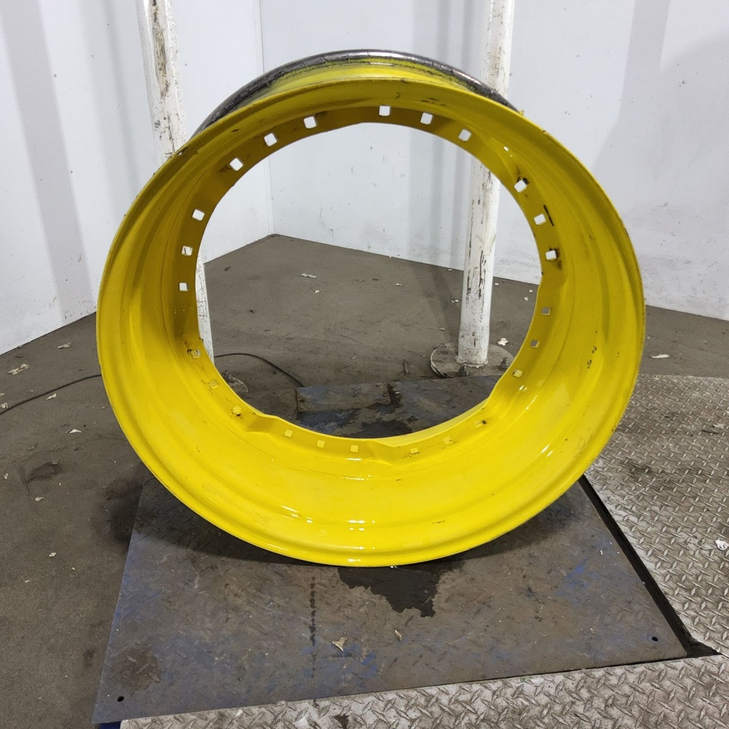 15"W x 34"D, John Deere Yellow 12-Hole Waffle Wheel (Groups of 3 bolts)