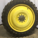 320/90R46 Firestone Radial 9000 R-1W on John Deere Yellow 10-Hole Bubble Disc 55%