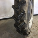 13.6/-46 Firestone Champion Spade Grip R-2 on Case IH Silver Mist/Black 8-Hole Rim with Clamp/U-Clamp (groups of 3 bolts) 85%