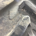 480/80R46 Michelin AgriBib R-1W on John Deere Yellow 10-Hole Formed Plate W/Weight Holes 75%
