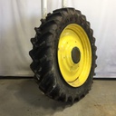 480/80R50 Goodyear Farm DT800 Super Traction R-1W on John Deere Yellow 10-Hole Formed Plate W/Weight Holes 99%