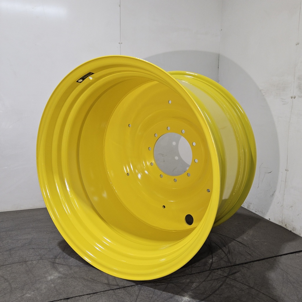 23"W x 38"D, John Deere Yellow 10-Hole Spun Disc , -12.31" Offset