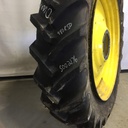 480/80R50 Goodyear Farm DT800 Super Traction R-1W on John Deere Yellow 10-Hole Formed Plate W/Weight Holes 99%