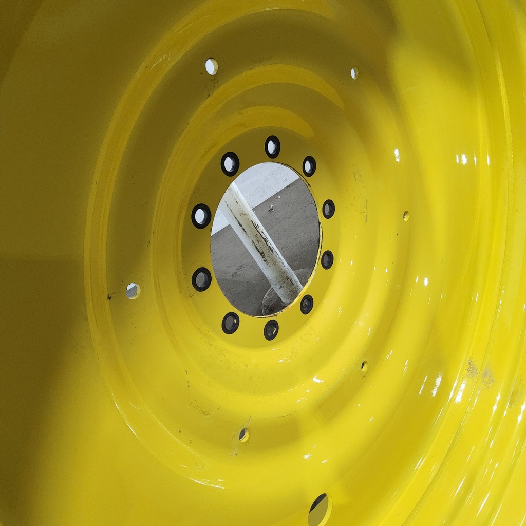 15"W x 50"D, John Deere Yellow 10-Hole Formed Plate , -6.62" Offset