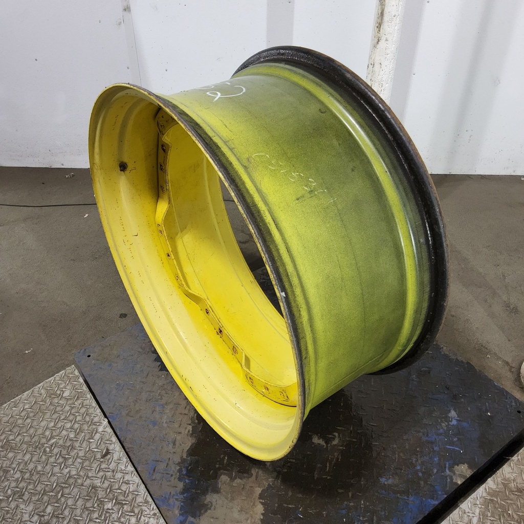 15"W x 34"D, John Deere Yellow 12-Hole Waffle Wheel (Groups of 3 bolts)