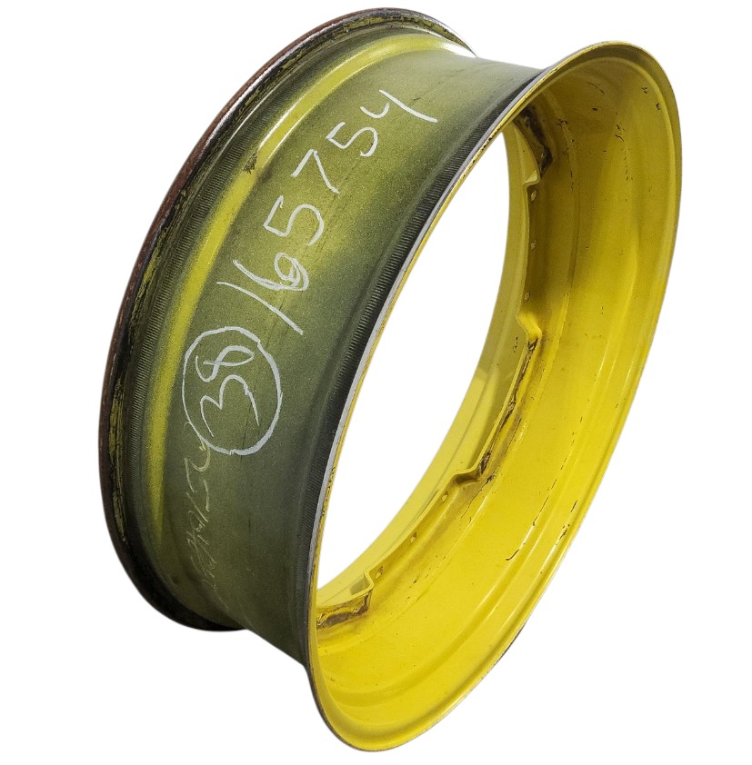 12"W x 38"D, John Deere Yellow 12-Hole Waffle Wheel (Groups of 3 bolts)