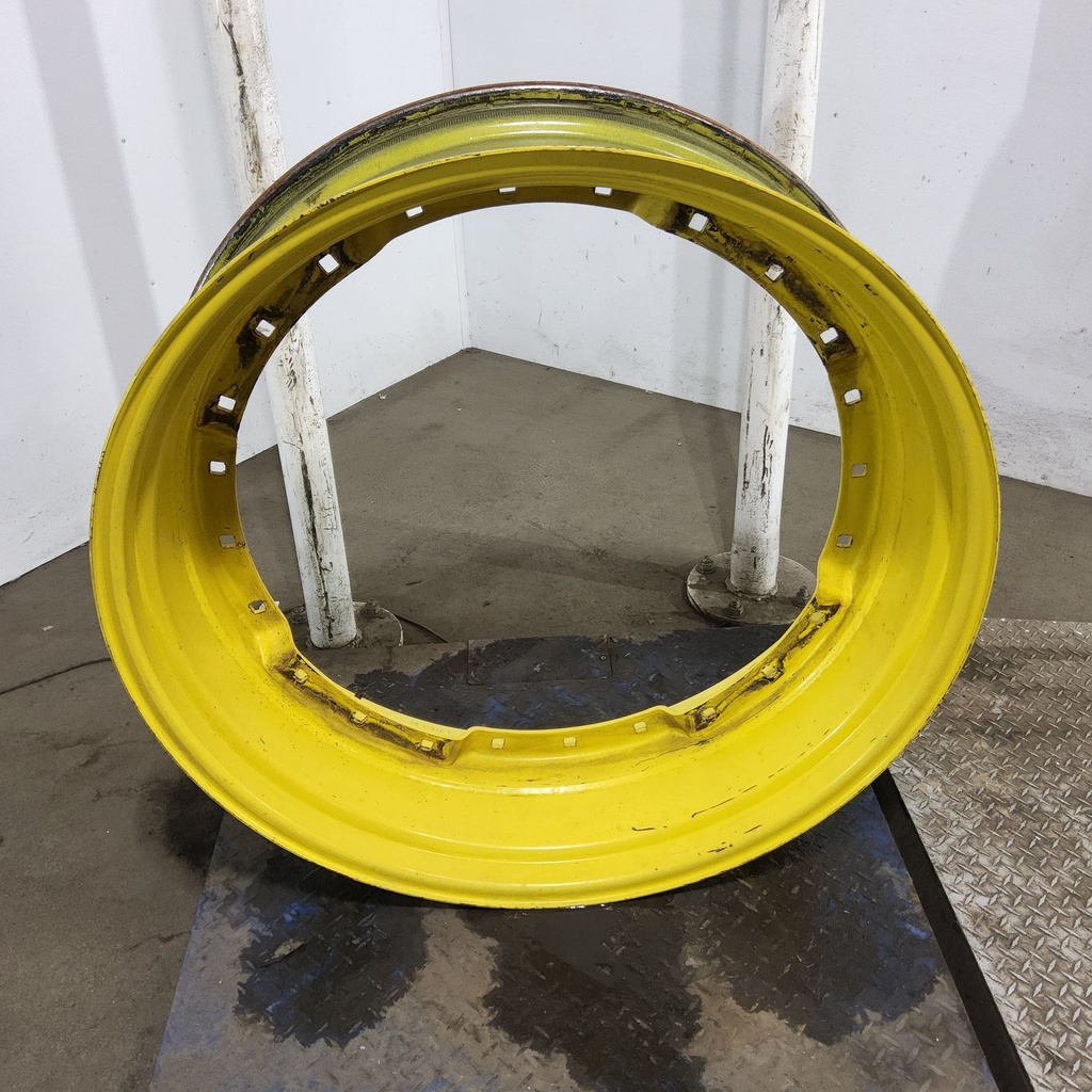 12"W x 38"D, John Deere Yellow 12-Hole Waffle Wheel (Groups of 3 bolts)