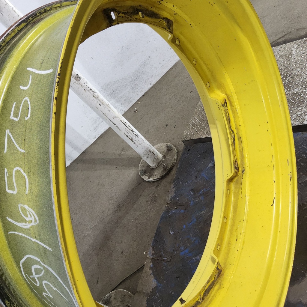 12"W x 38"D, John Deere Yellow 12-Hole Waffle Wheel (Groups of 3 bolts)