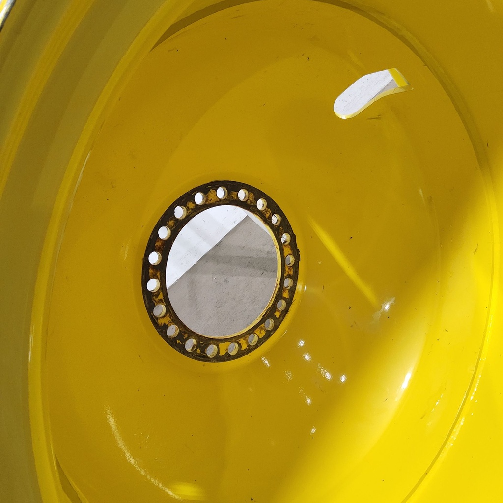 18"W x 42"D, John Deere Yellow 20-Hole Dolly Dual , -15.12" Offset