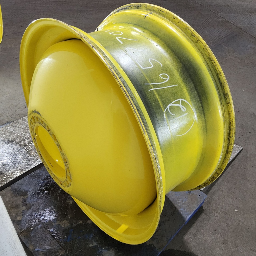 18"W x 42"D, John Deere Yellow 20-Hole Dolly Dual , -15.12" Offset