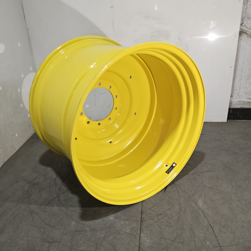 27"W x 38"D, John Deere Yellow 10-Hole Formed Plate , -11.31" Offset