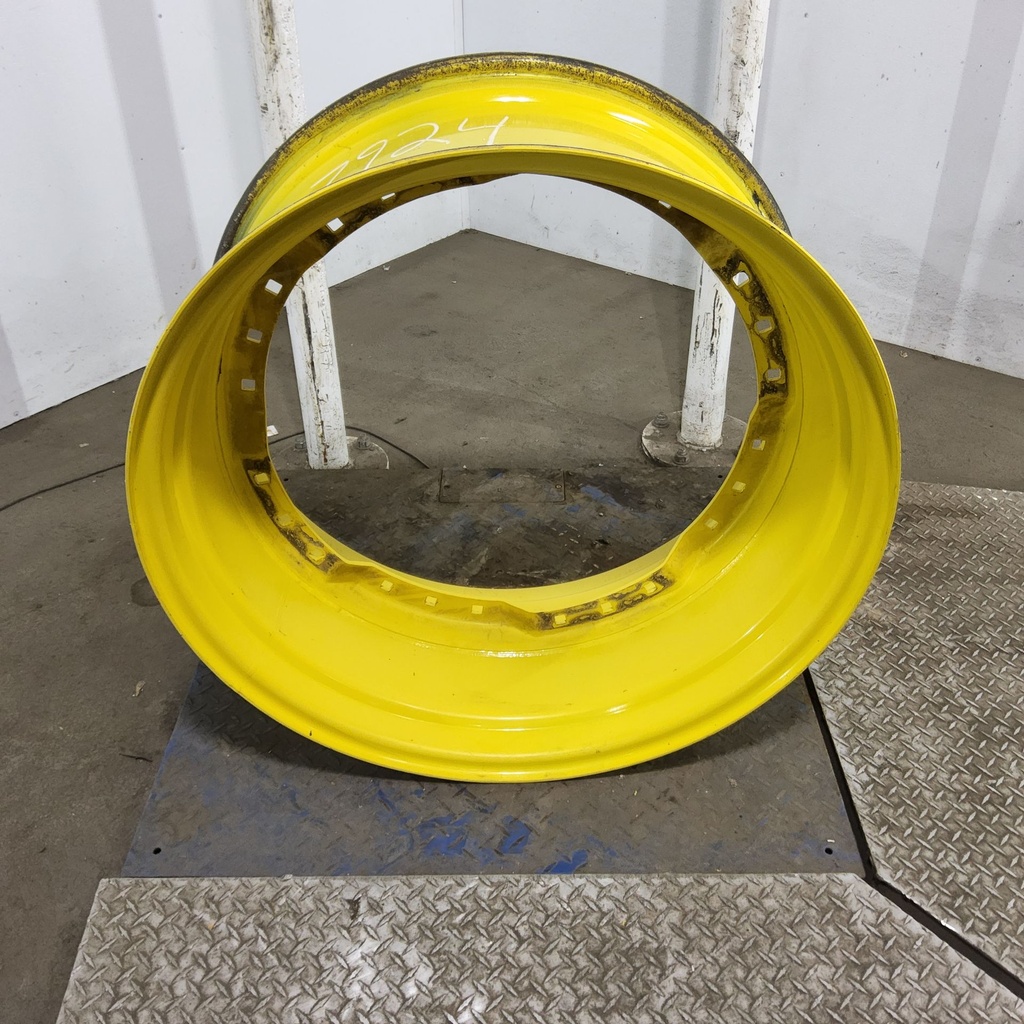 15"W x 34"D, John Deere Yellow 12-Hole Waffle Wheel (Groups of 3 bolts)
