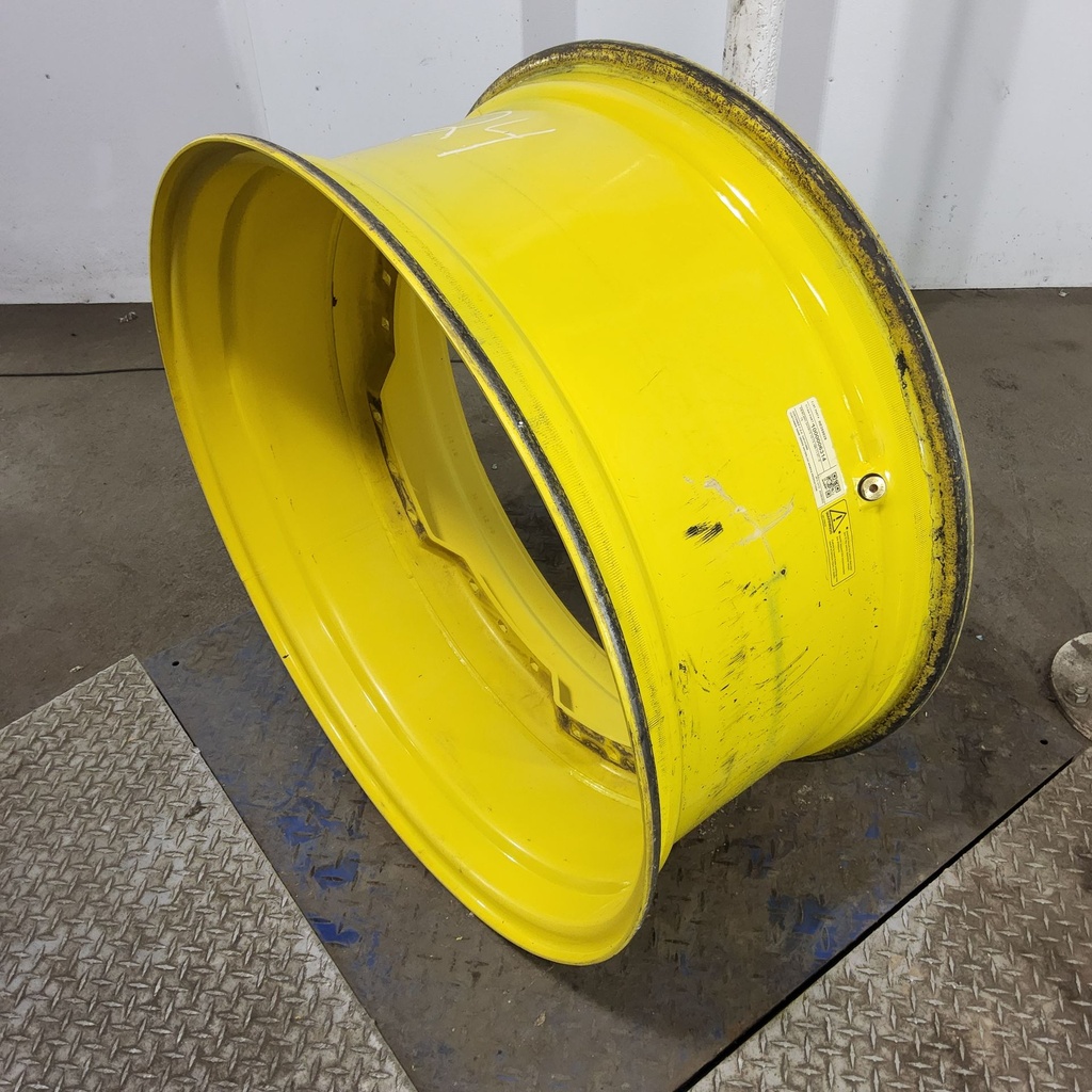 15"W x 34"D, John Deere Yellow 12-Hole Waffle Wheel (Groups of 3 bolts)