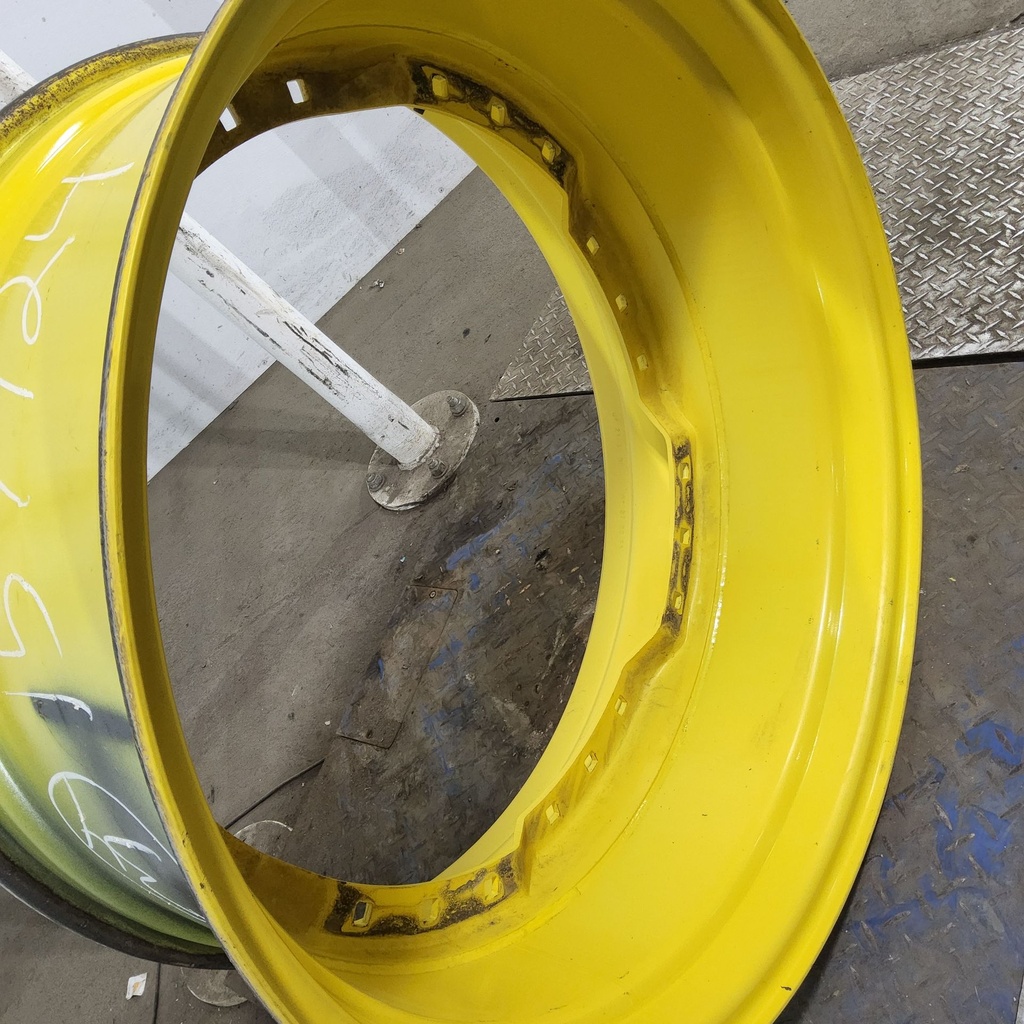 15"W x 34"D, John Deere Yellow 12-Hole Waffle Wheel (Groups of 3 bolts)