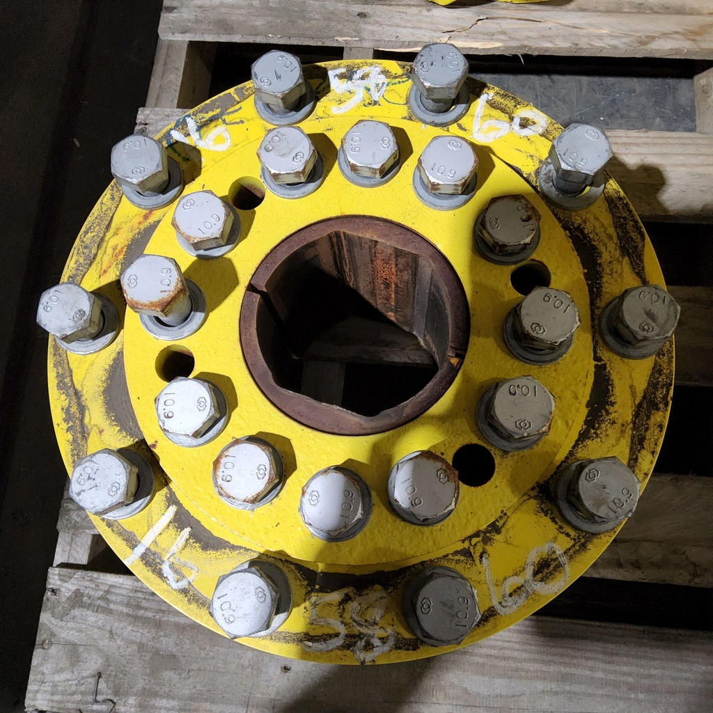 10-Hole Wedg-Lok OE Style, 4.72" (120.02mm) axle, John Deere Yellow