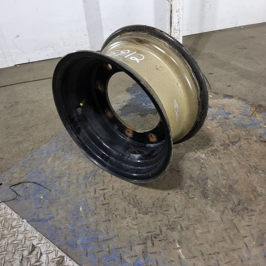 8"W x 16"D, Black 8-Hole Flat Plate , -1.12" Offset