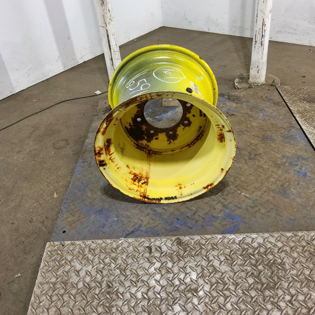 14"W x 16.1"D, John Deere Yellow 8-Hole Implement , -3.12" Offset