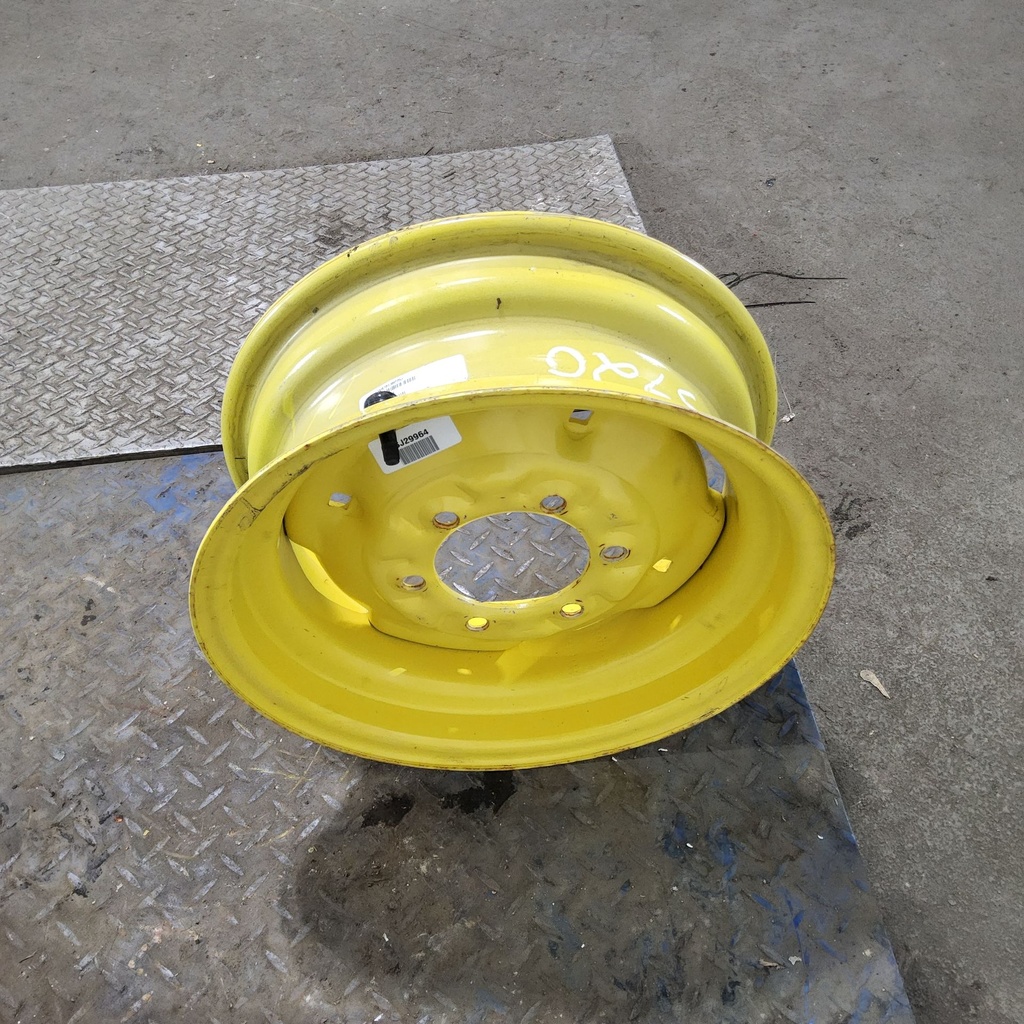 6"W x 16"D, John Deere Yellow 6-Hole Implement , 1.38" Offset